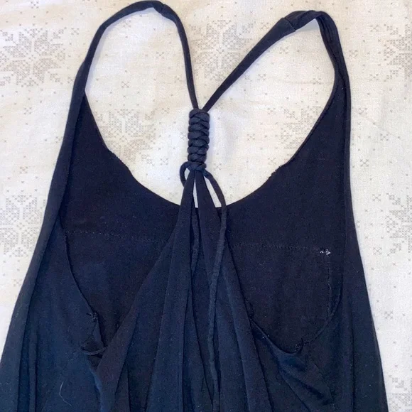 vintage, black & white, American flag, fringed tank top - Picture 5 of 5